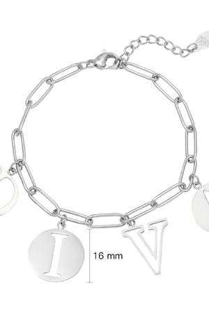 Bracelet Letters Diva Argenté Acier inoxydable h5 Image2